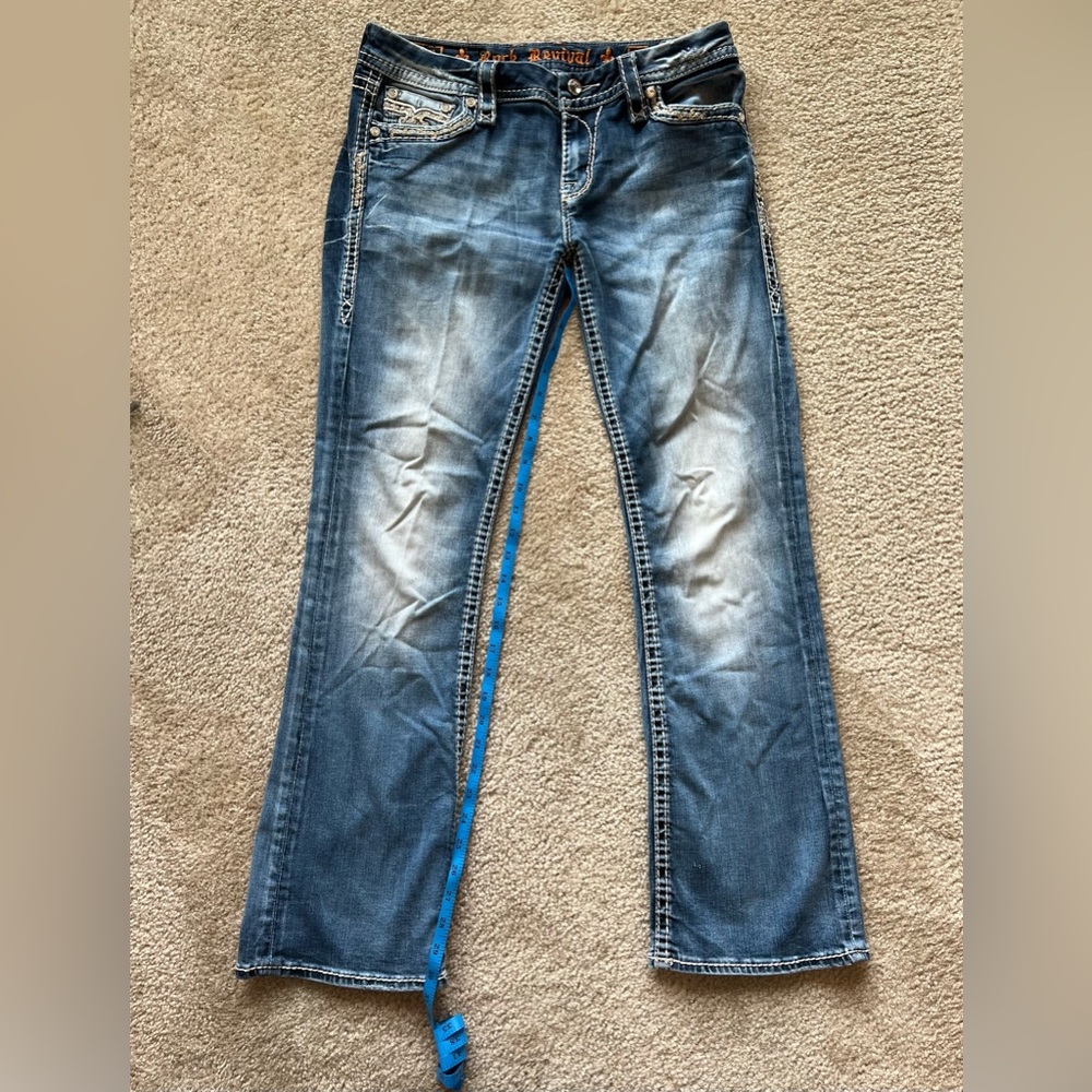 Rock Revival jeans.  Gently worn and has lots of bling!